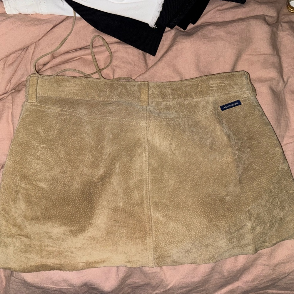 Vintage Abercrombie leather suede mini skirt
